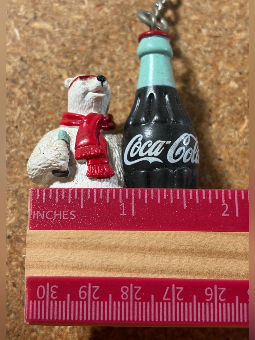 Vintage 90s Coca-Cola Polar Bear Coke Bottle Keychain - Picture 8 of 8